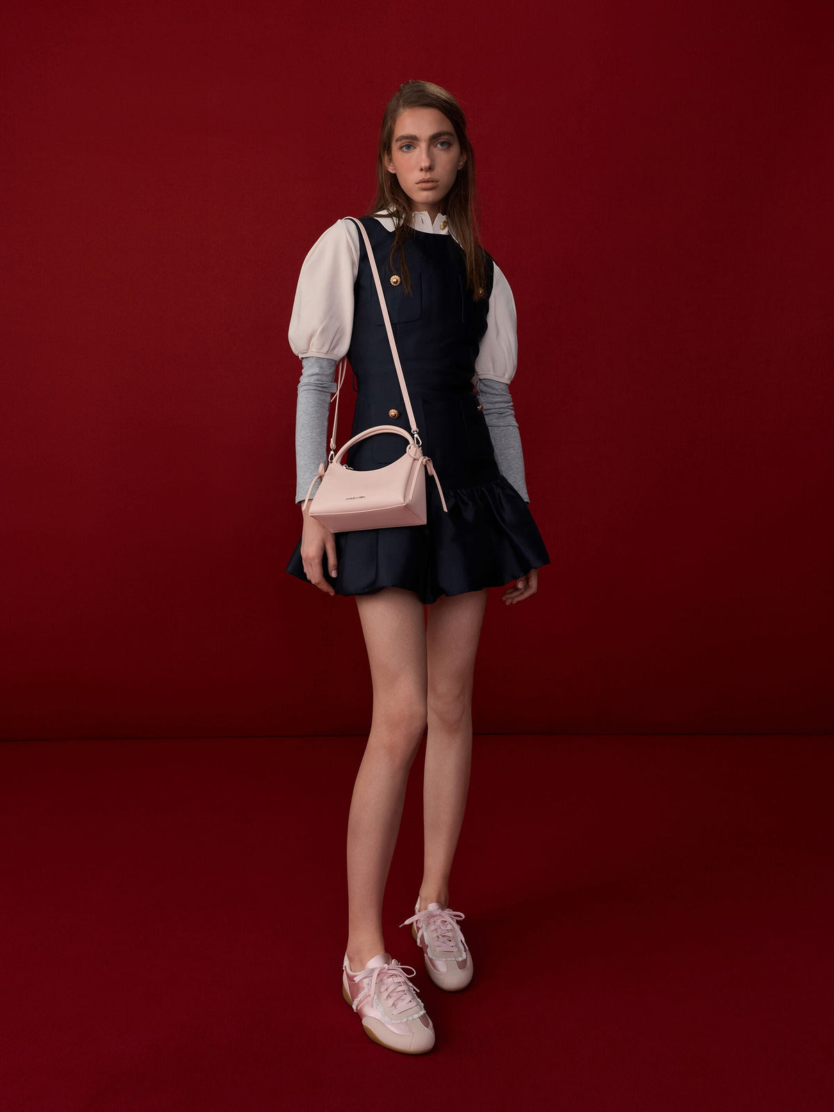 CHARLES & KEITH Exclusive / Hazel Bow Top Handle Bag - Soft Pink