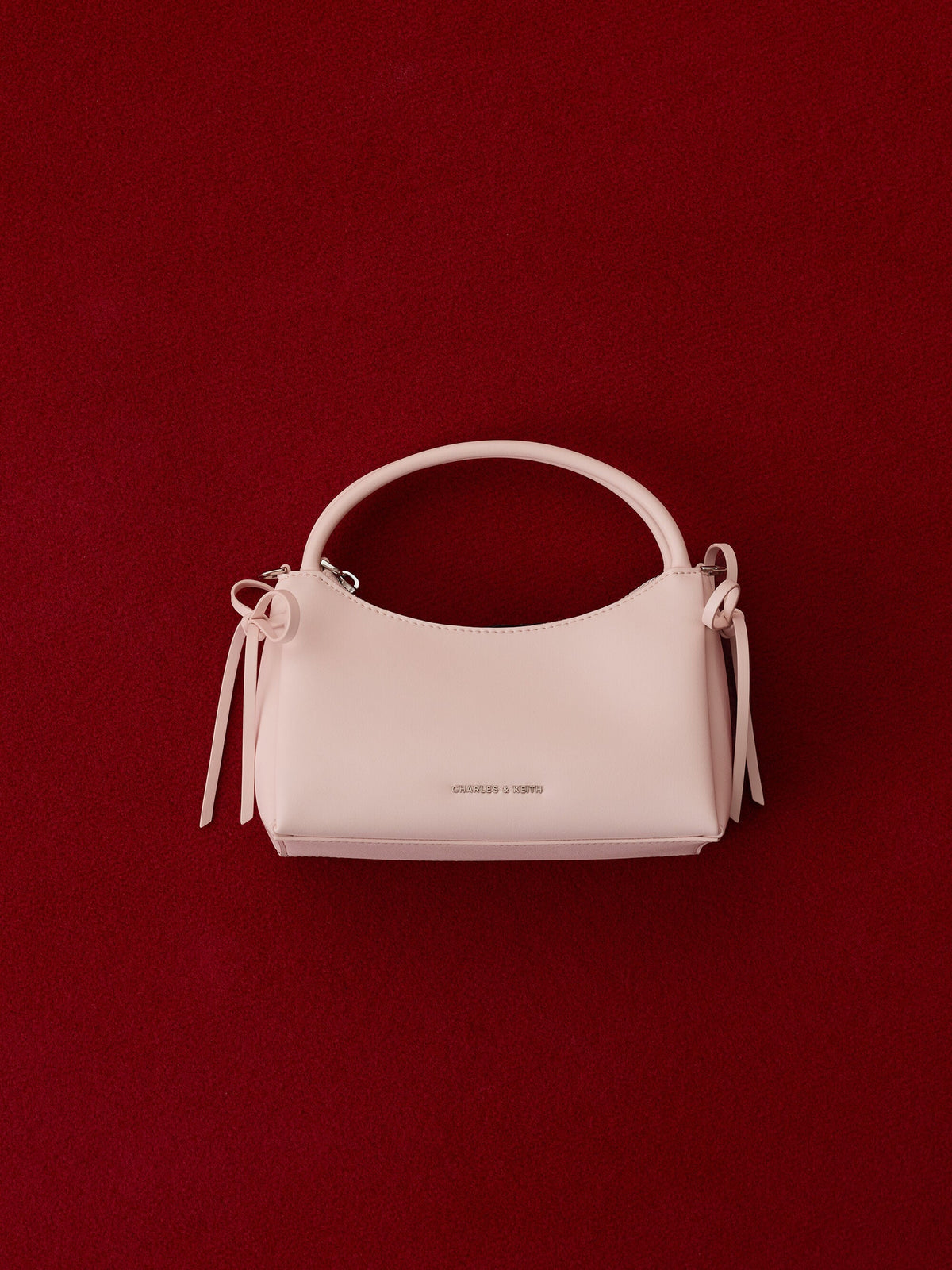 CHARLES & KEITH Exclusive / Hazel Bow Top Handle Bag - Soft Pink