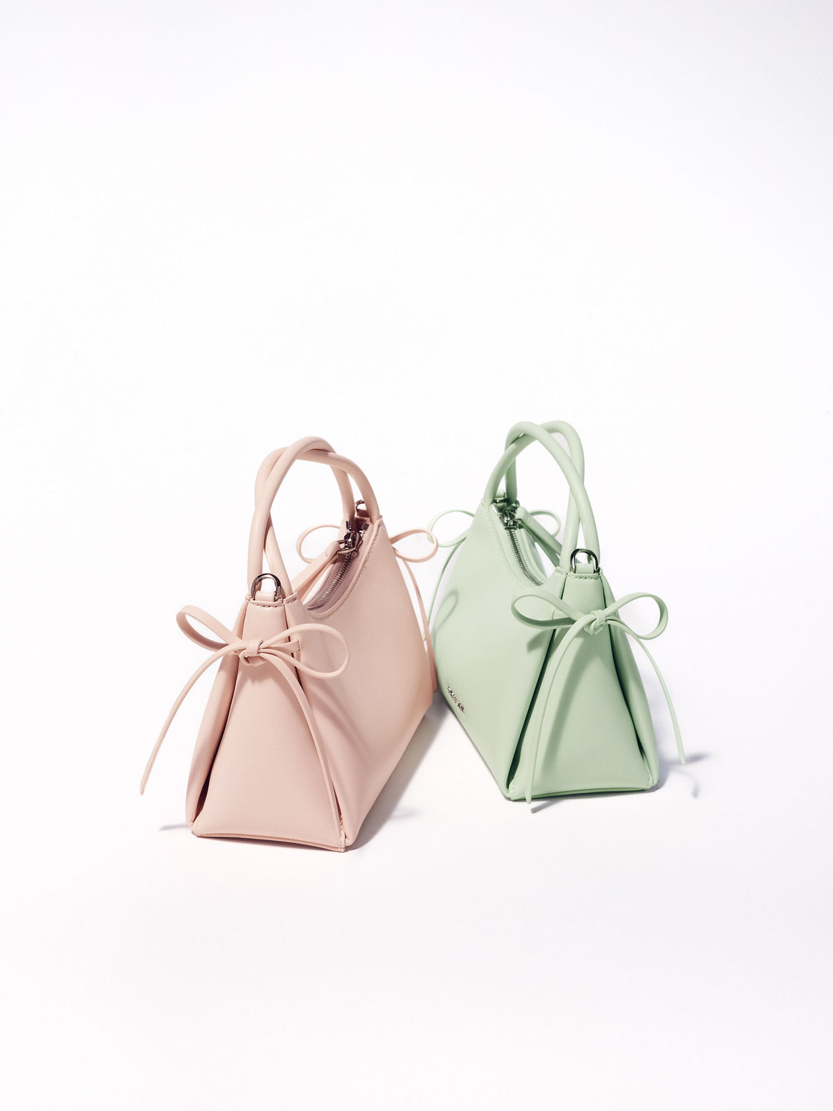 CHARLES & KEITH Exclusive / Hazel Bow Top Handle Bag - Soft Pink