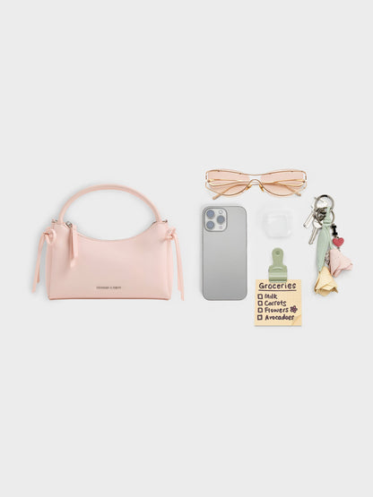 CHARLES & KEITH Exclusive / Hazel Bow Top Handle Bag - Soft Pink