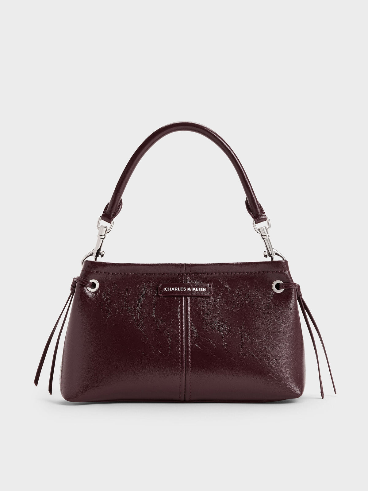 CHARLES & KEITH Deals / Noane Top Handle Bag - Wineberry Red