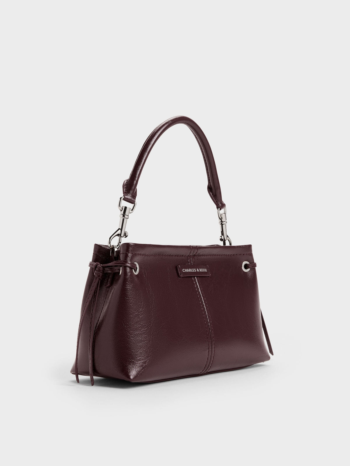 CHARLES & KEITH Deals / Noane Top Handle Bag - Wineberry Red