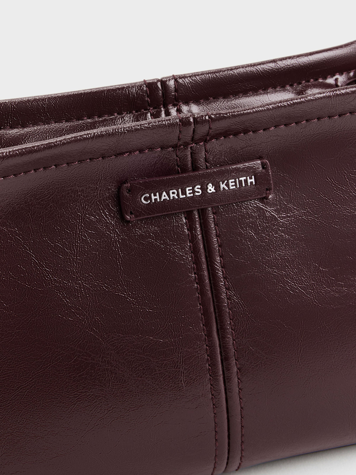 CHARLES & KEITH Deals / Noane Top Handle Bag - Wineberry Red