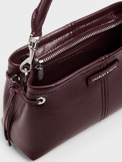 CHARLES & KEITH Deals / Noane Top Handle Bag - Wineberry Red