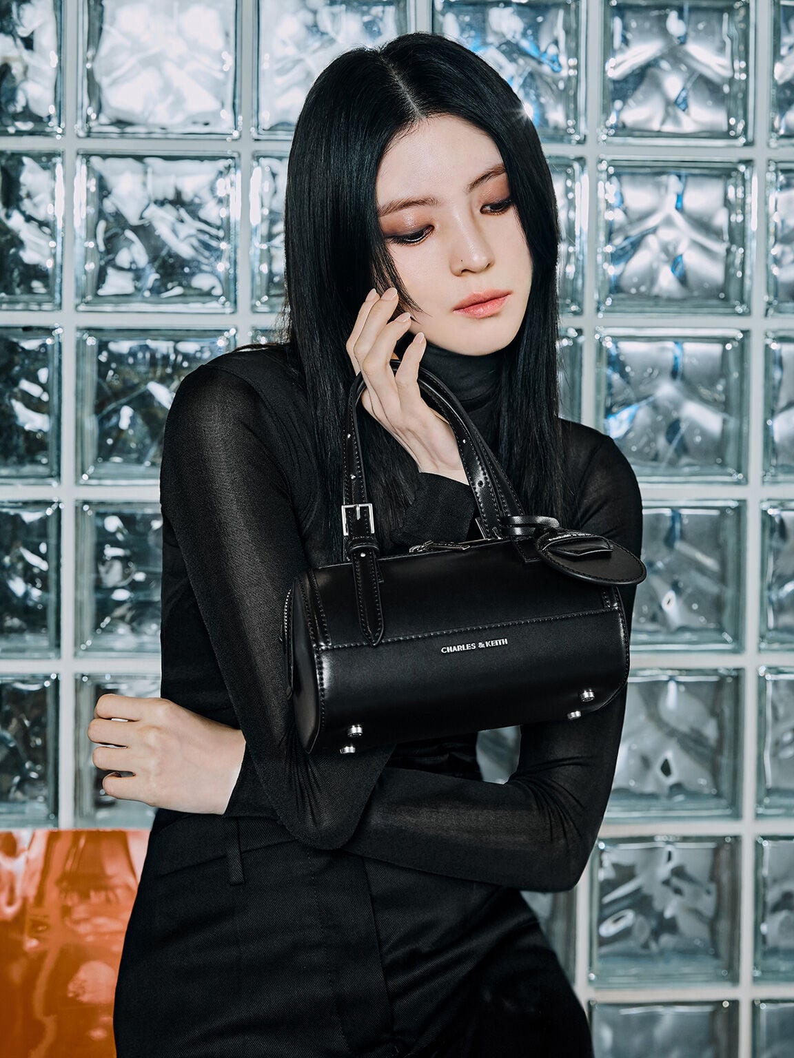 CHARLES & KEITH Best Price / Enola Bowling Bag - Noir