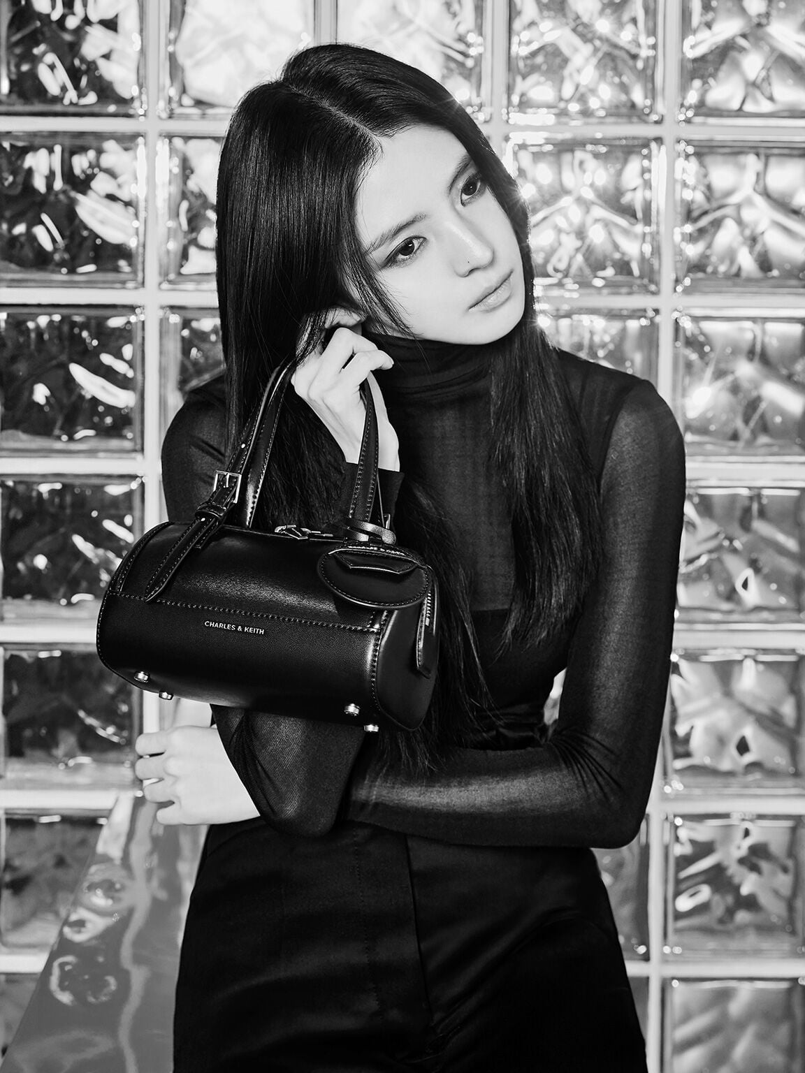 CHARLES & KEITH Best Price / Enola Bowling Bag - Noir