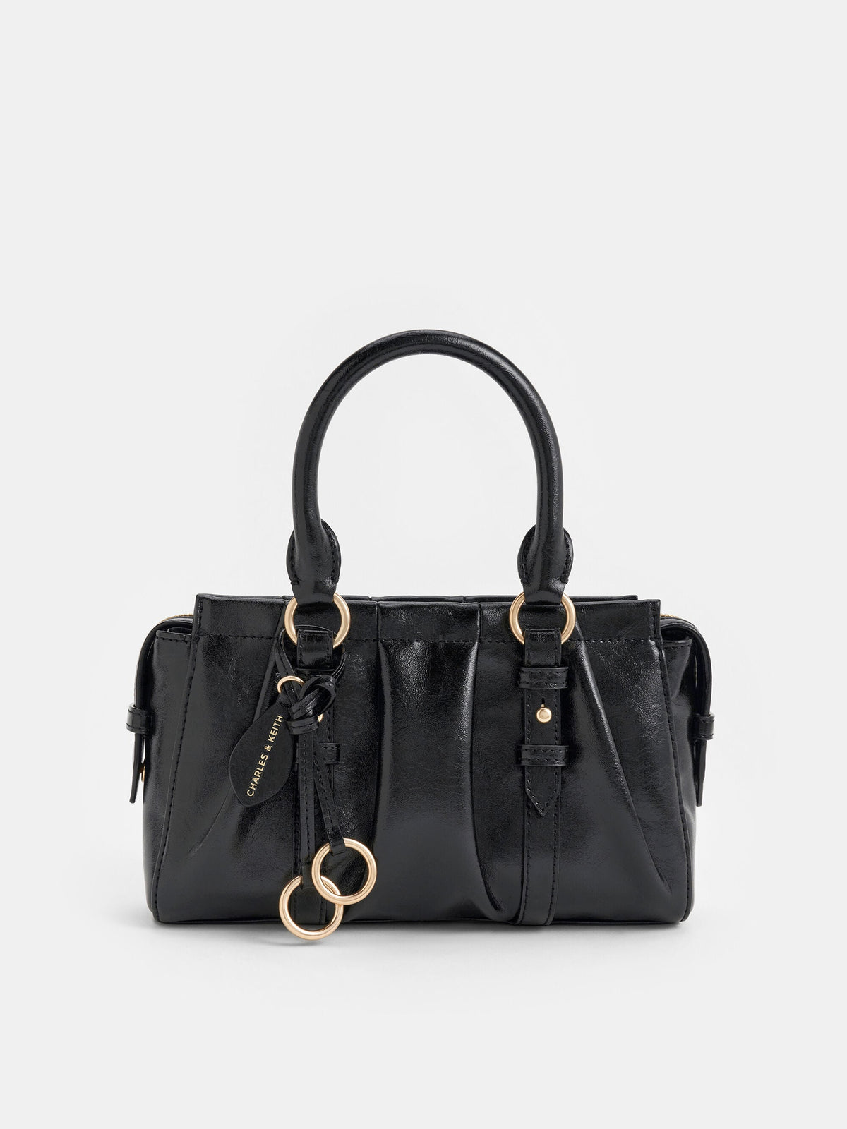 CHARLES & KEITH Latest / Britton Top Handle Tote Bag - Black