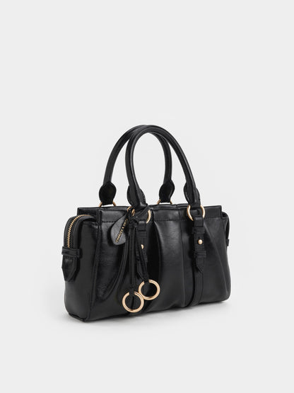 CHARLES & KEITH Latest / Britton Top Handle Tote Bag - Black