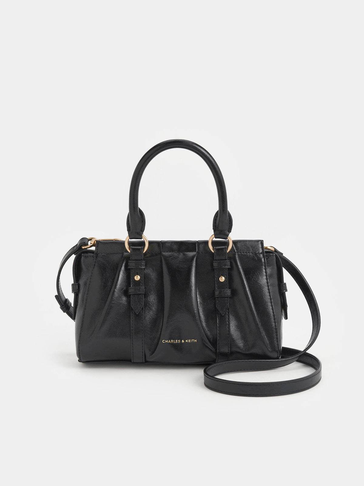 CHARLES & KEITH Latest / Britton Top Handle Tote Bag - Black