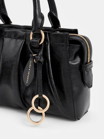 CHARLES & KEITH Latest / Britton Top Handle Tote Bag - Black