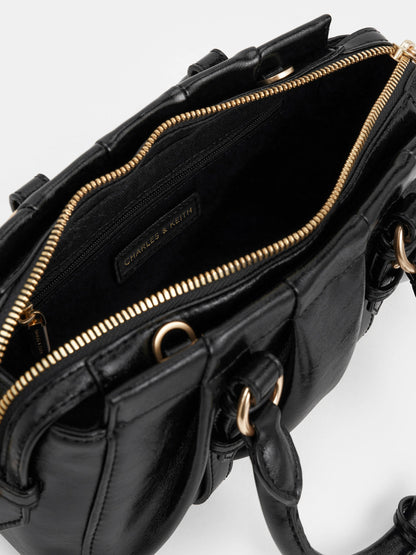 CHARLES & KEITH Latest / Britton Top Handle Tote Bag - Black