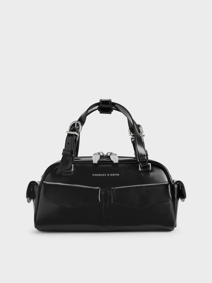 CHARLES & KEITH Trusted / Rachel Multi-Pocket Bowling Bag - Noir