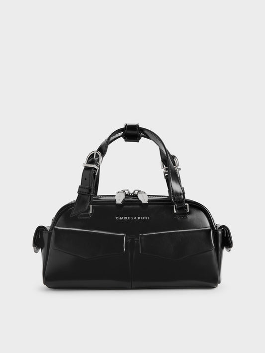 CHARLES & KEITH Trusted / Rachel Multi-Pocket Bowling Bag - Noir