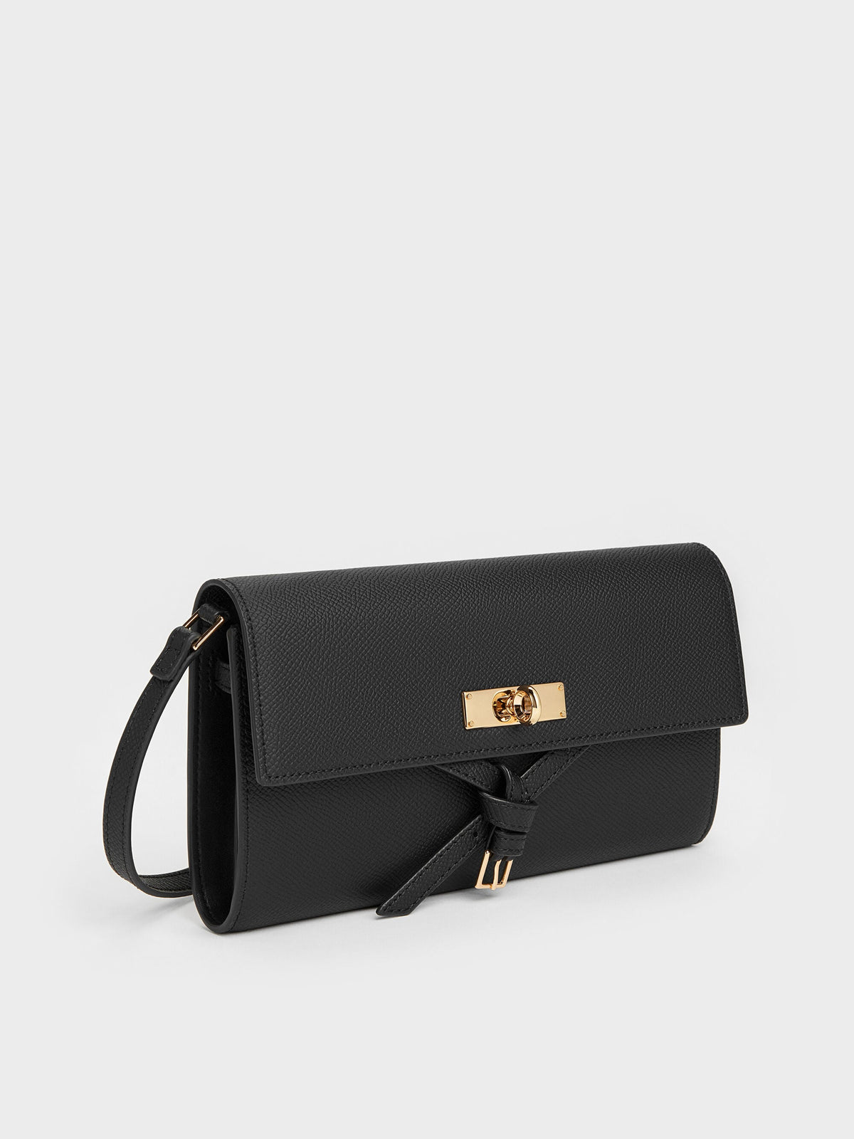 CHARLES & KEITH Special Offer / Tricha Knotted-Belt Crossbody Bag - Black