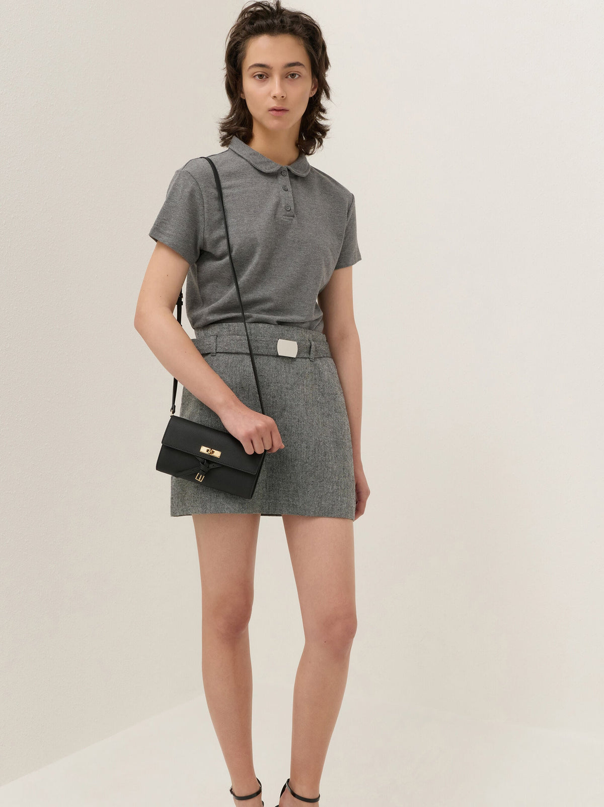 CHARLES & KEITH Special Offer / Tricha Knotted-Belt Crossbody Bag - Black