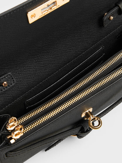 CHARLES & KEITH Special Offer / Tricha Knotted-Belt Crossbody Bag - Black