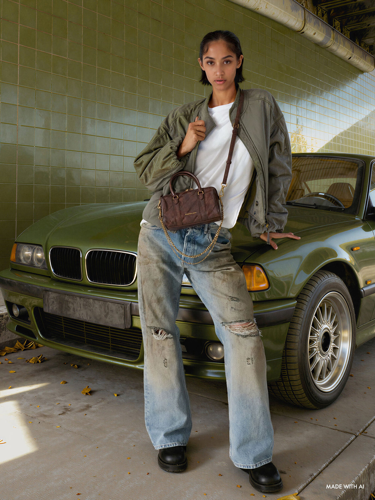CHARLES & KEITH Best Price / Philomena Bowling Bag - Distressed Coffee