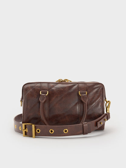 CHARLES & KEITH Best Price / Philomena Bowling Bag - Distressed Coffee