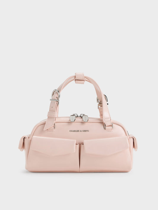 CHARLES & KEITH Best Price / Rachel Multi-Pocket Bowling Bag - Soft Pink