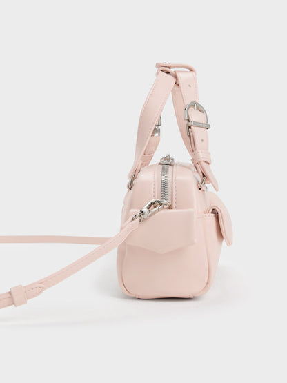 CHARLES & KEITH Best Price / Rachel Multi-Pocket Bowling Bag - Soft Pink