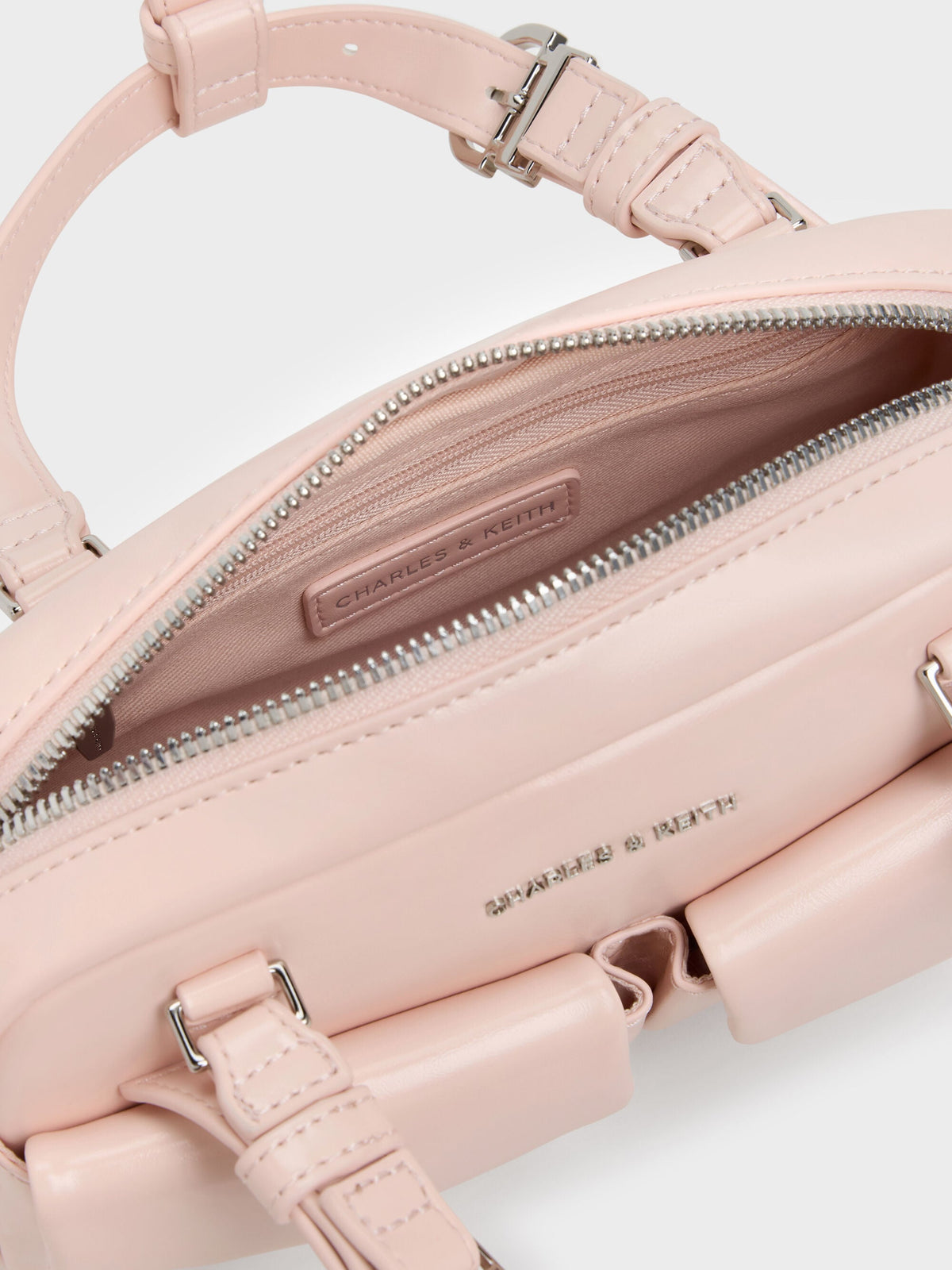 CHARLES & KEITH Best Price / Rachel Multi-Pocket Bowling Bag - Soft Pink