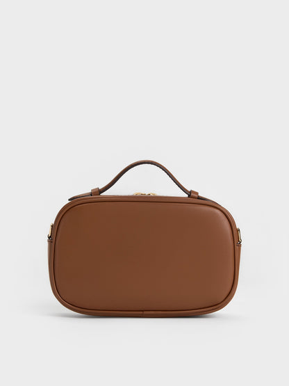 CHARLES & KEITH Value / Azure Woven Crossbody Bag - Chocolate