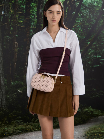 CHARLES & KEITH Great Value / Azure Woven Crossbody Bag - Soft Pink