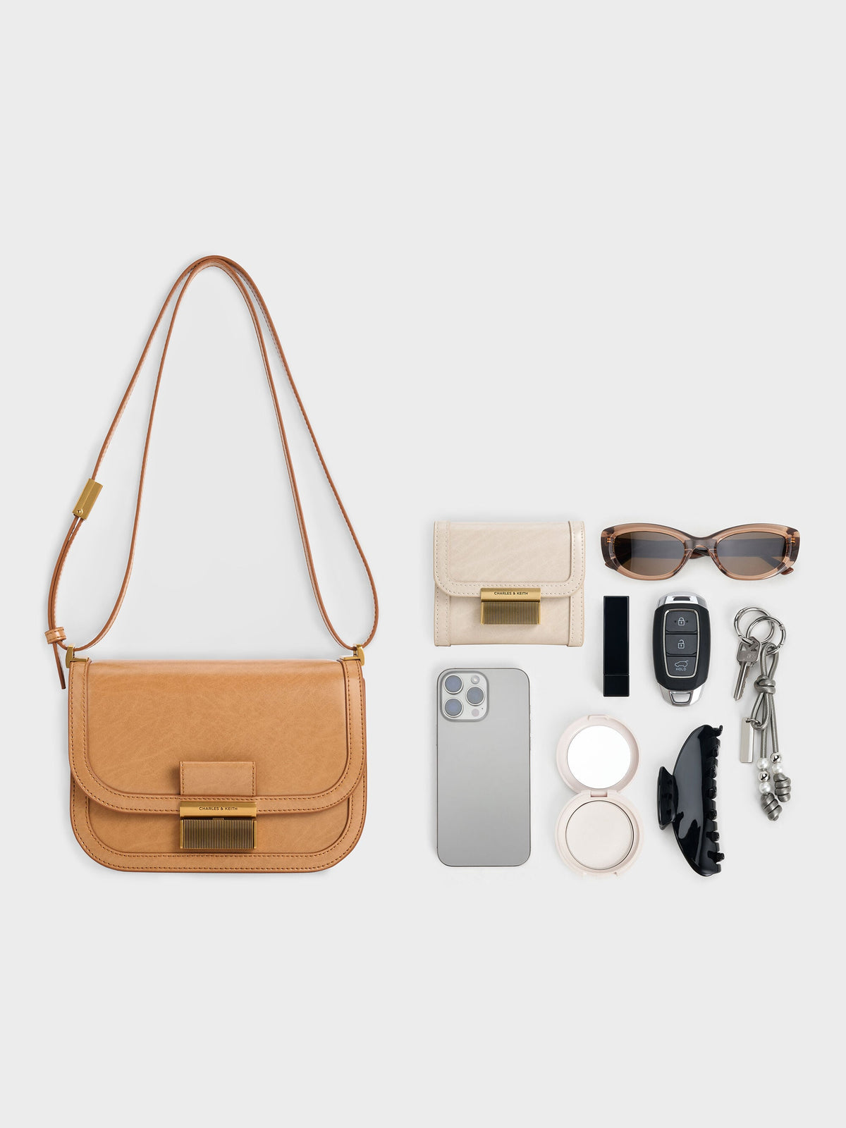CHARLES & KEITH Great Value / Charlot Bag - Toffee