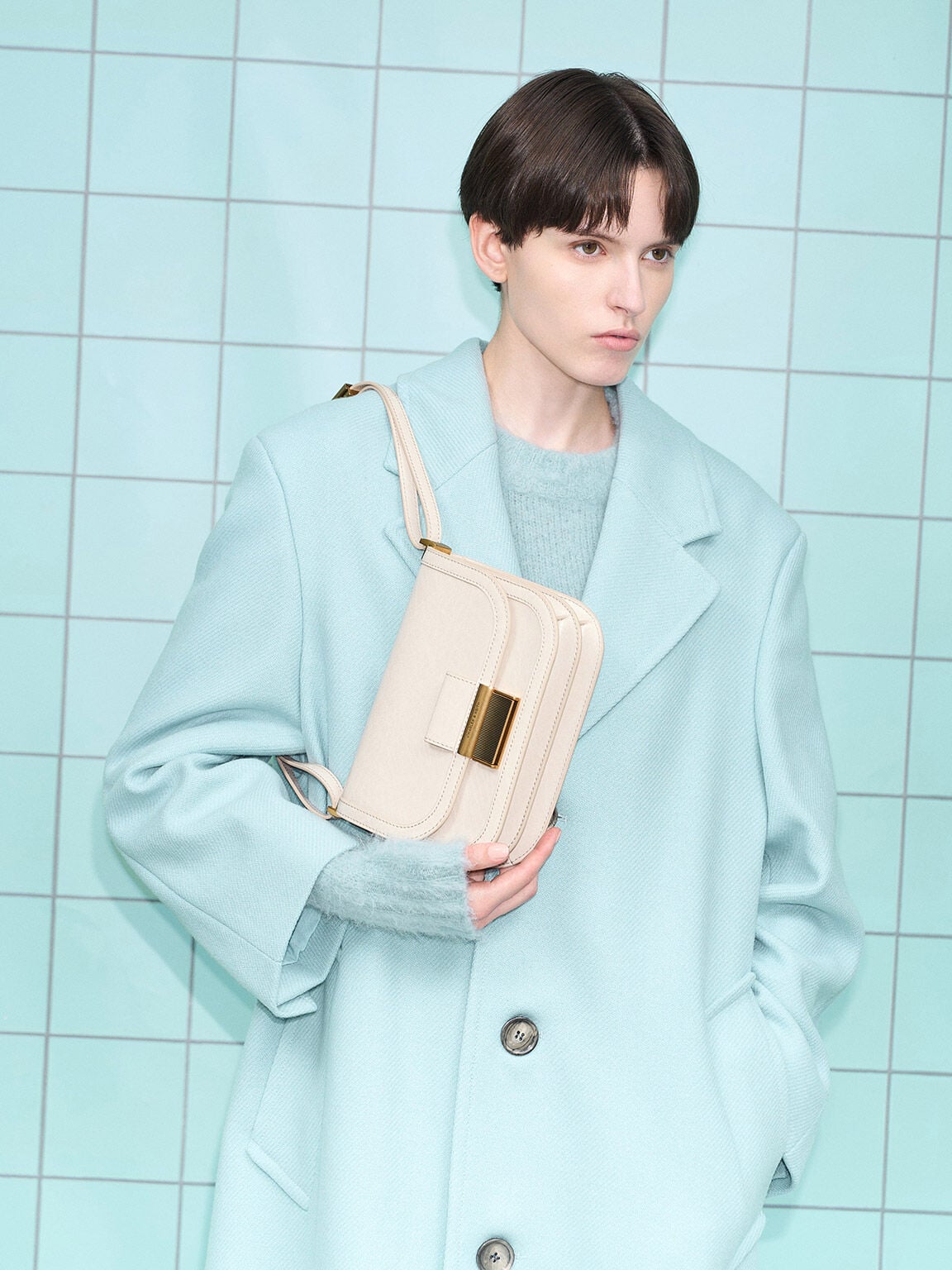 CHARLES & KEITH Premium / Charlot Bag - Oat