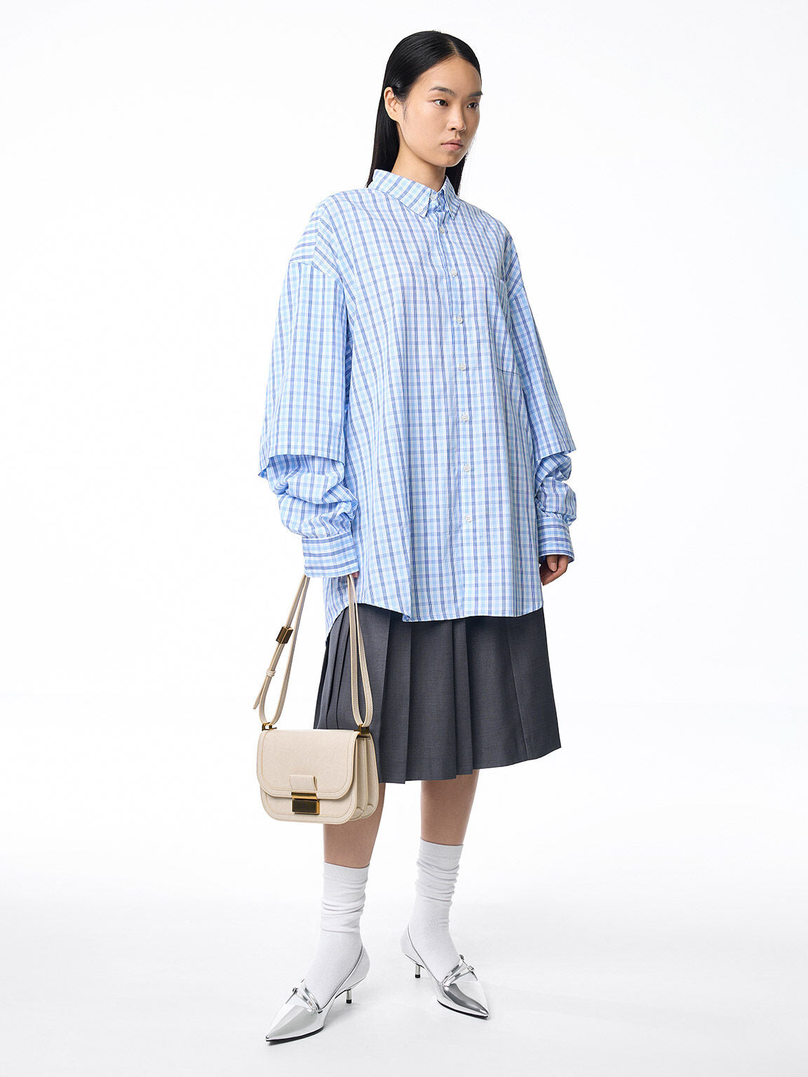 CHARLES & KEITH Premium / Charlot Bag - Oat