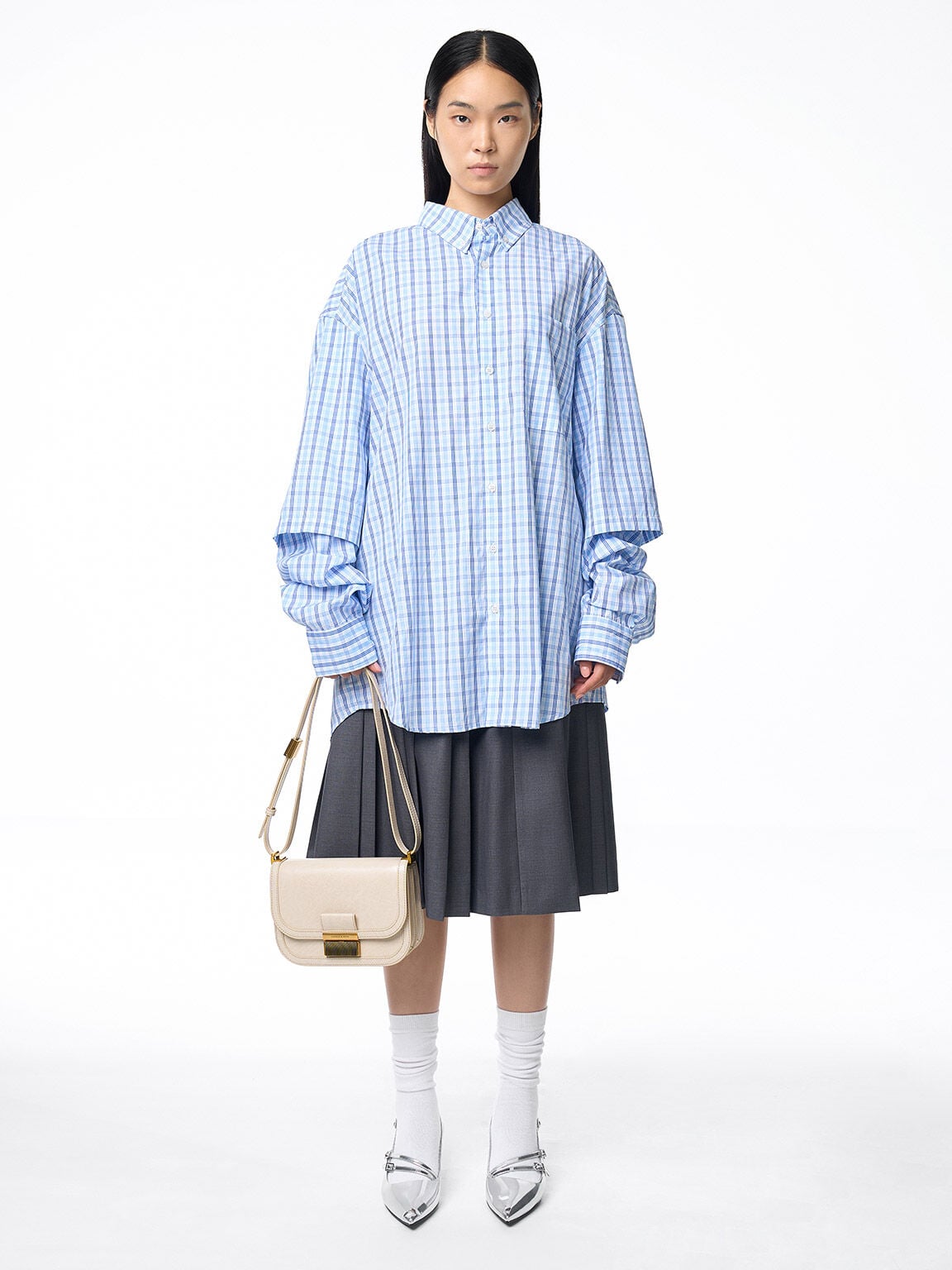 CHARLES & KEITH Premium / Charlot Bag - Oat