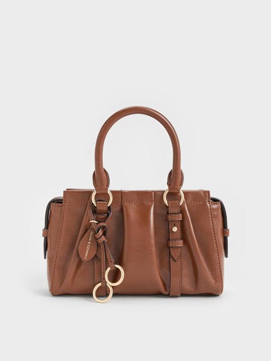 CHARLES & KEITH Great Value / Britton Top Handle Tote Bag - Chocolate