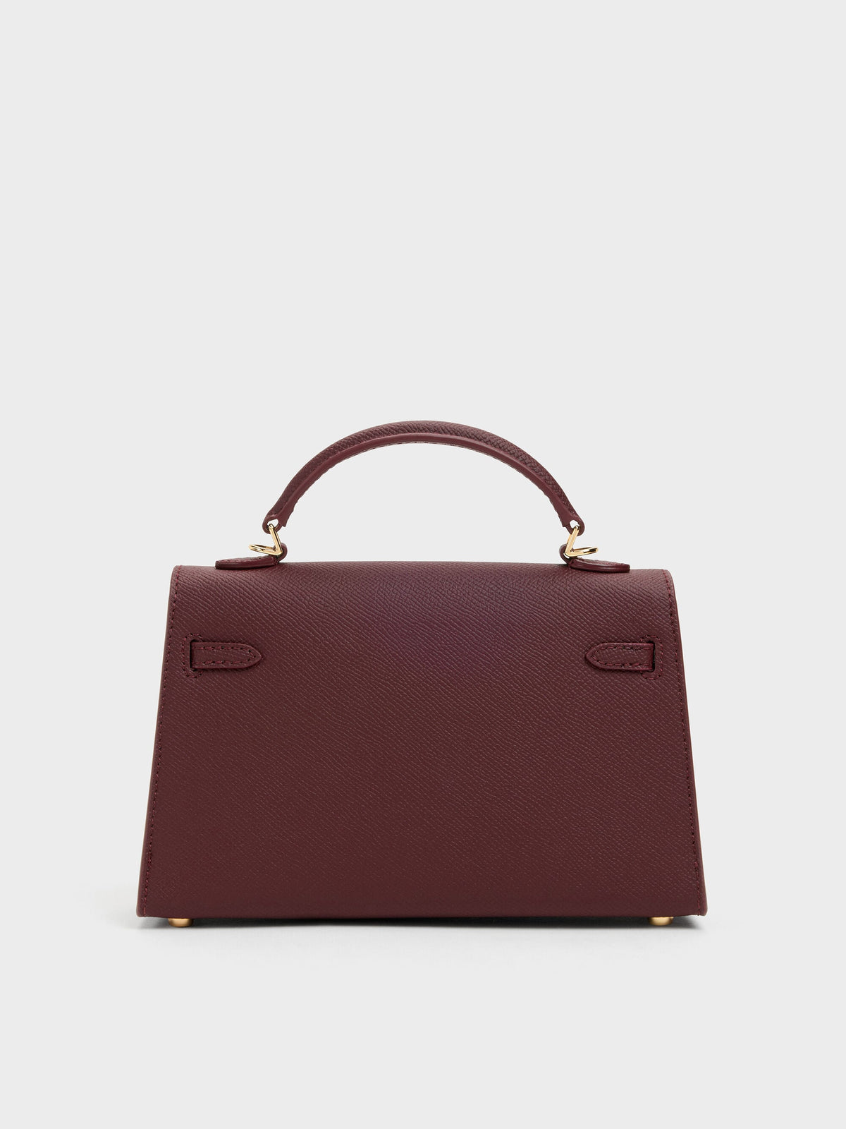 CHARLES & KEITH Sale / Tricha Knotted-Belt Top Handle Bag - Wineberry Red