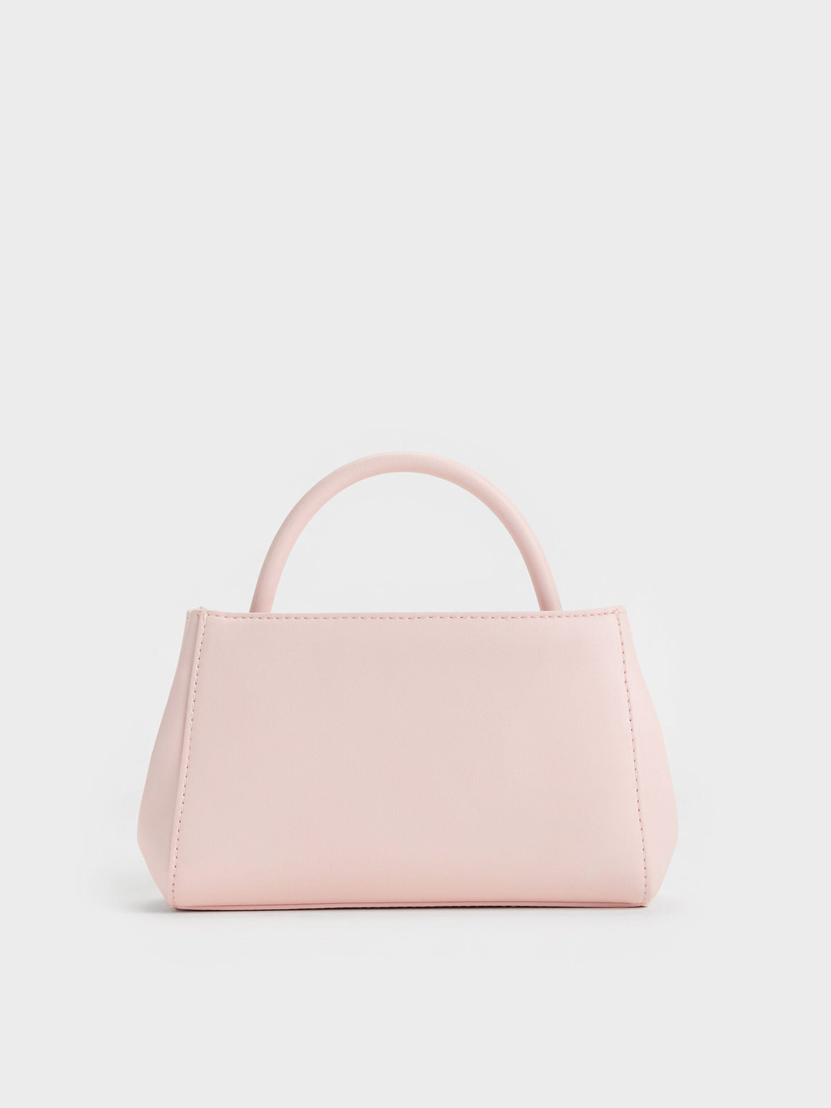 CHARLES & KEITH Signature / Hazel Bow Panelled Top Handle Bag - Soft Pink
