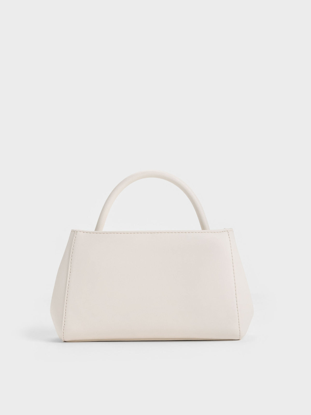 CHARLES & KEITH Top Pick / Hazel Bow Panelled Top Handle Bag - Cream