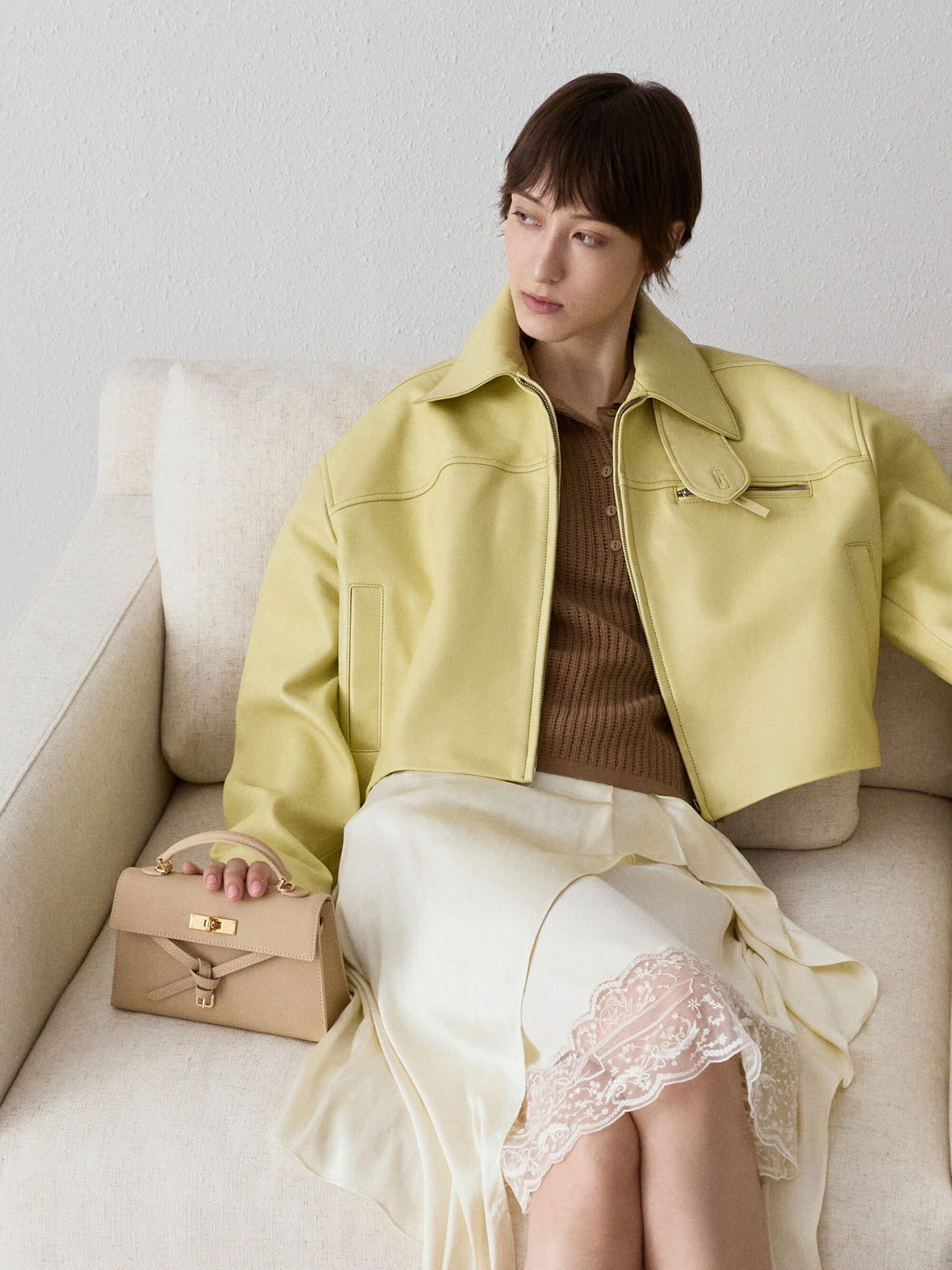 CHARLES & KEITH Trending / Tricha Knotted-Belt Top Handle Bag - Sand Beige