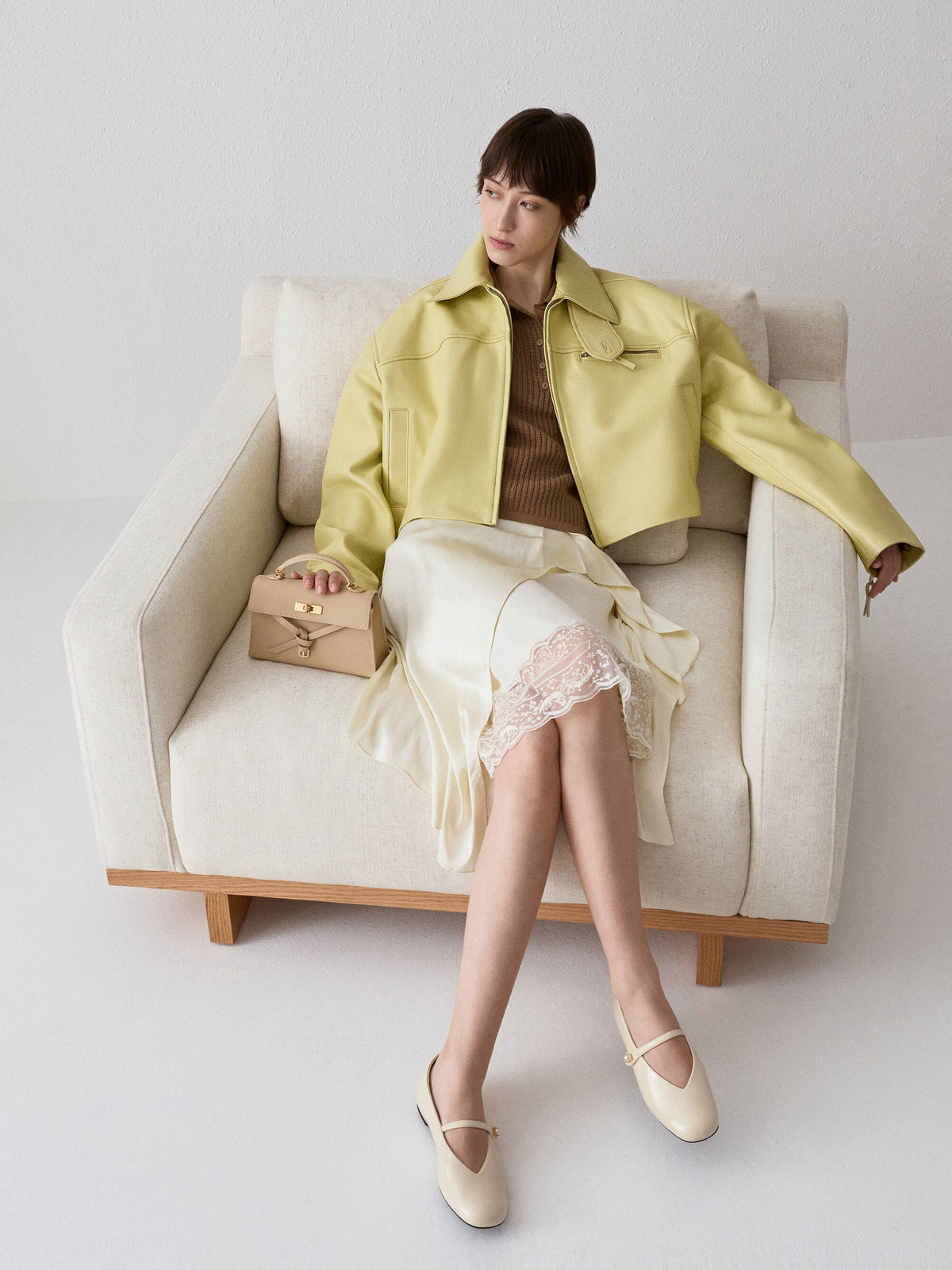 CHARLES & KEITH Trending / Tricha Knotted-Belt Top Handle Bag - Sand Beige