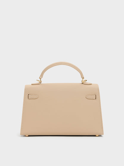 CHARLES & KEITH Trending / Tricha Knotted-Belt Top Handle Bag - Sand Beige