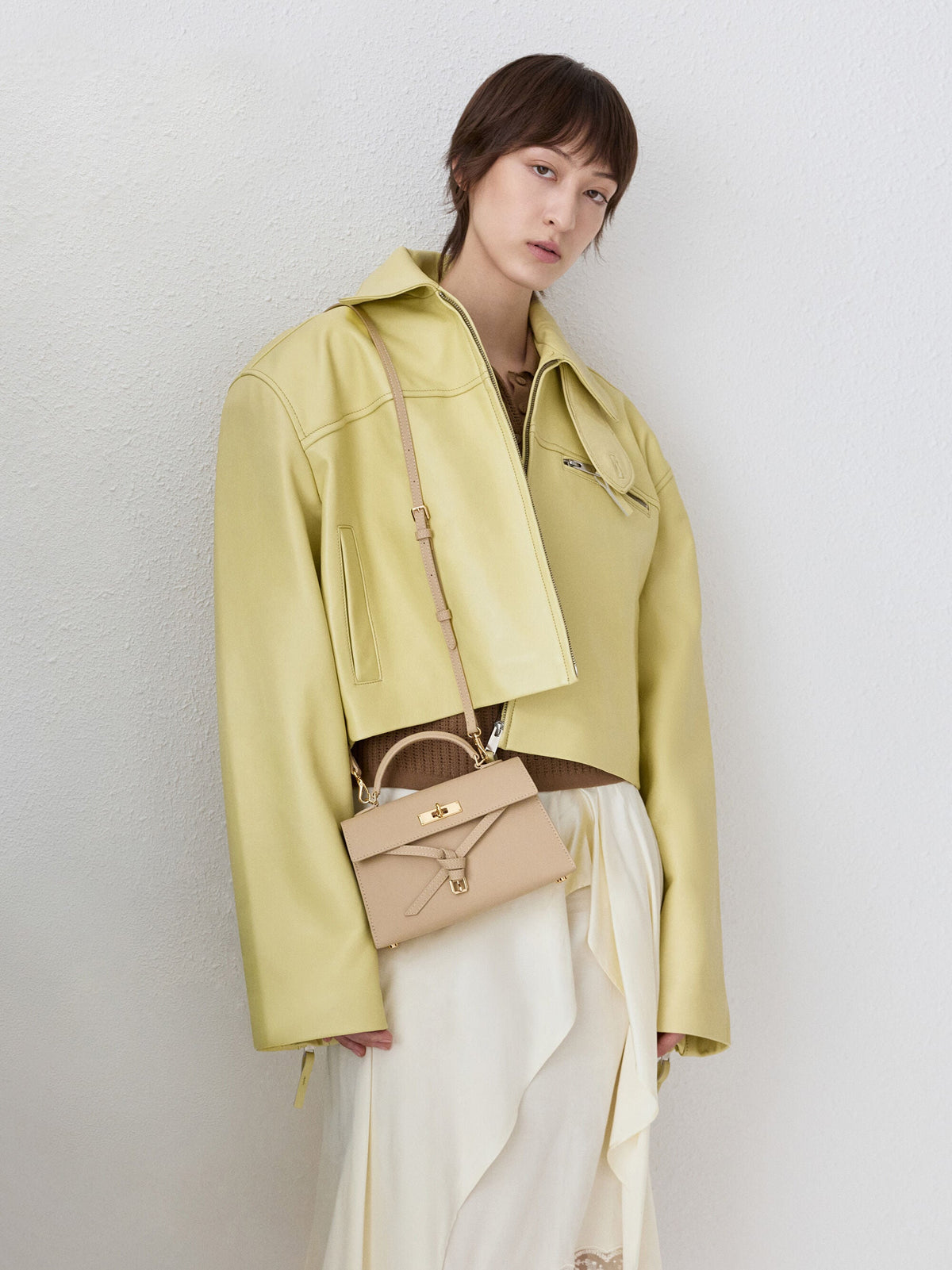 CHARLES & KEITH Trending / Tricha Knotted-Belt Top Handle Bag - Sand Beige