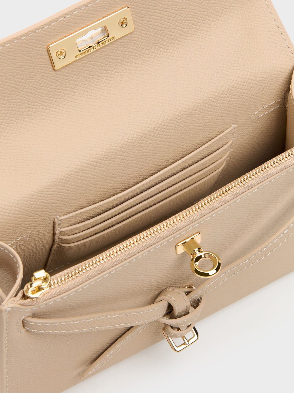 CHARLES & KEITH Trending / Tricha Knotted-Belt Top Handle Bag - Sand Beige