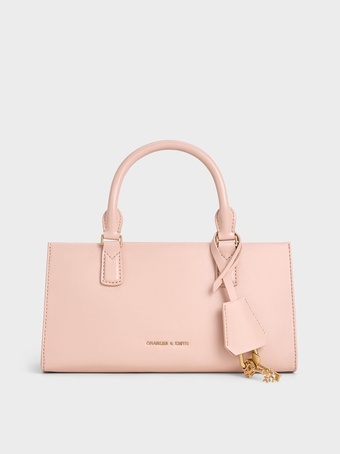 CHARLES & KEITH Best Seller / Kerry Top Handle Bag - Light Pink