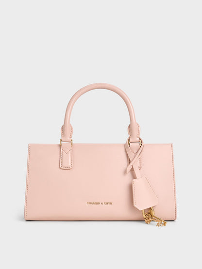 CHARLES & KEITH Best Seller / Kerry Top Handle Bag - Light Pink