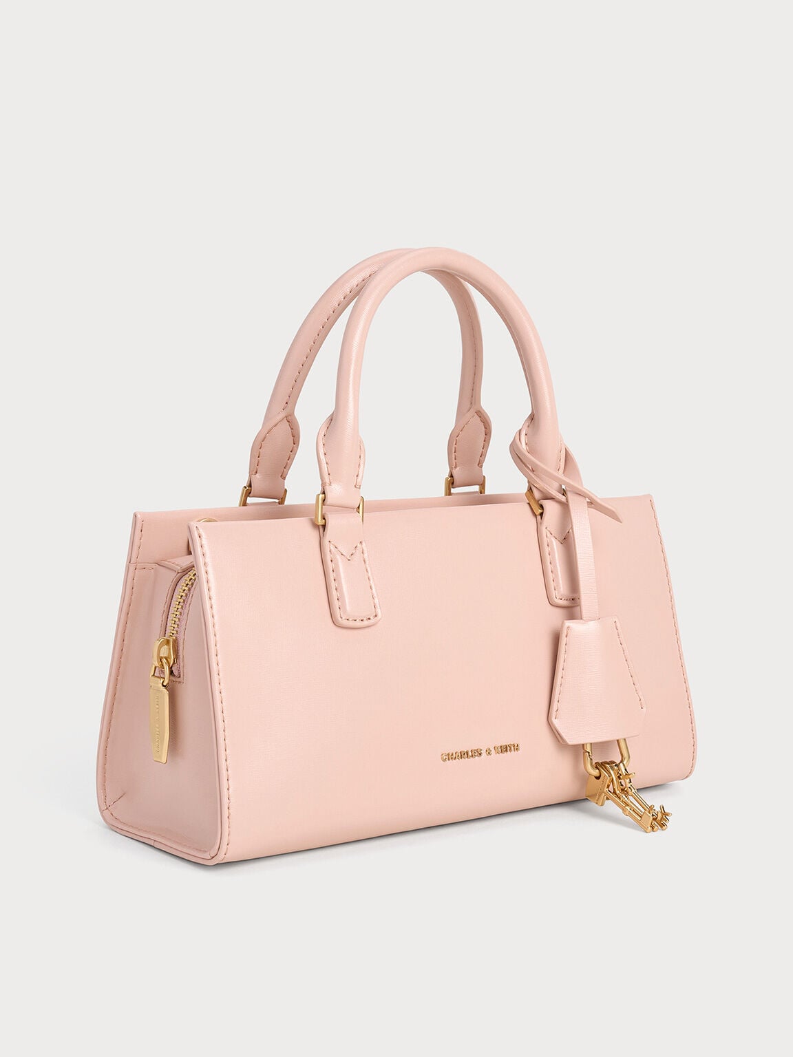 CHARLES & KEITH Best Seller / Kerry Top Handle Bag - Light Pink