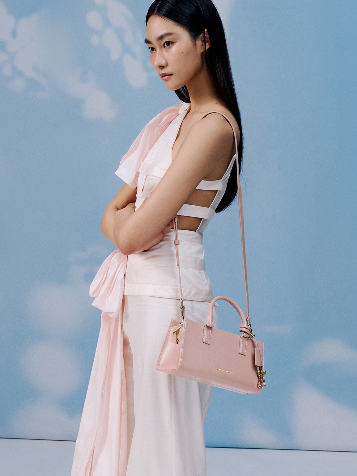 CHARLES & KEITH Best Seller / Kerry Top Handle Bag - Light Pink