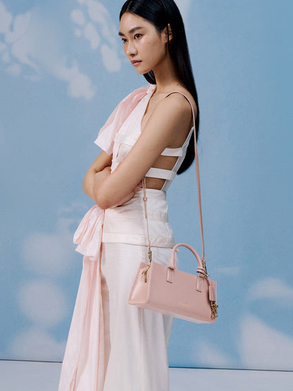 CHARLES & KEITH Best Seller / Kerry Top Handle Bag - Light Pink