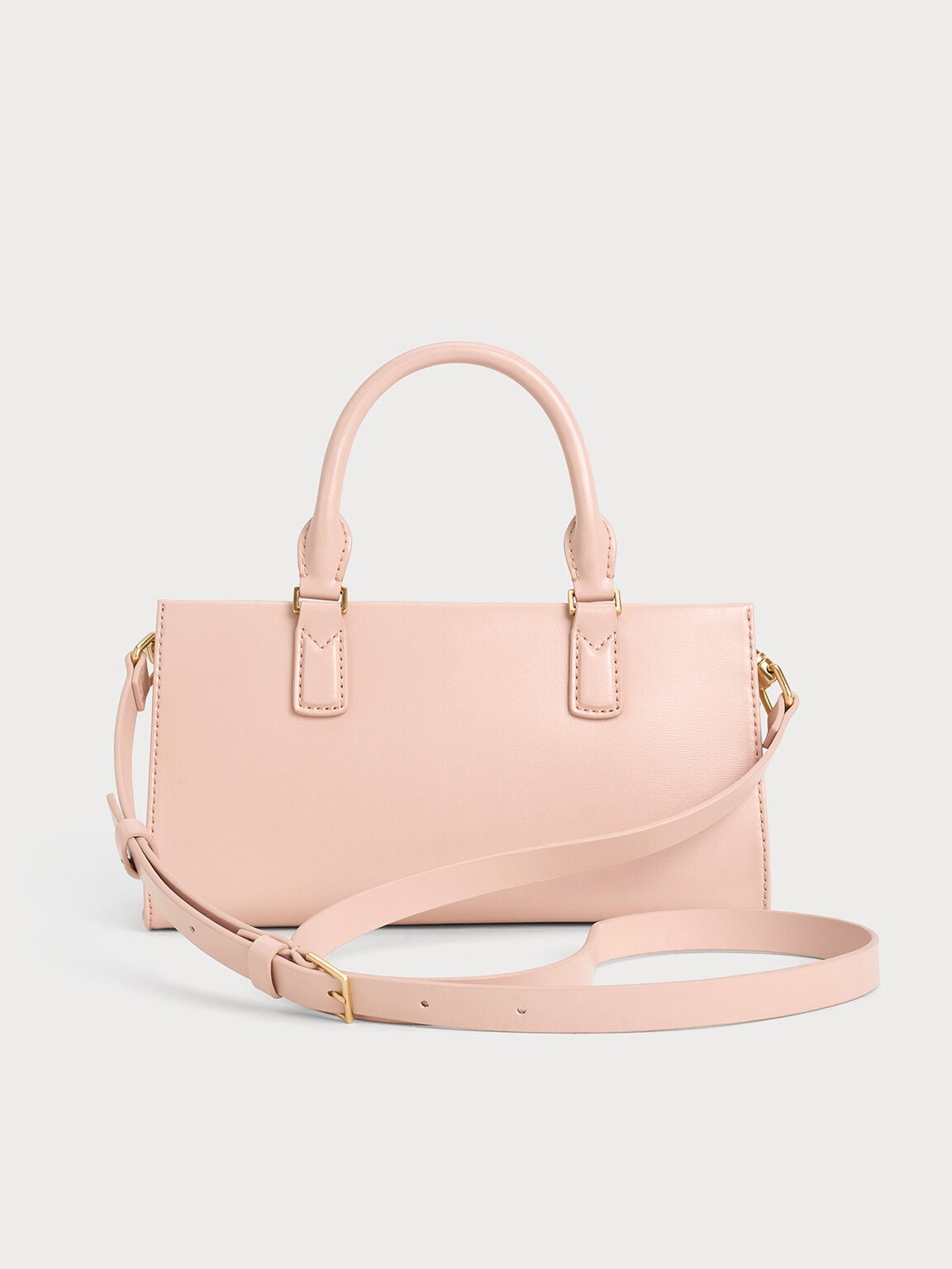 CHARLES & KEITH Best Seller / Kerry Top Handle Bag - Light Pink
