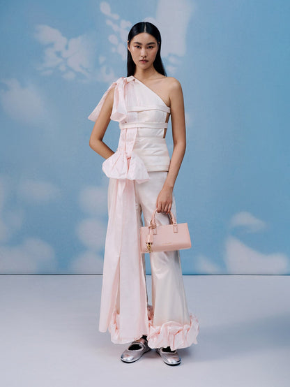 CHARLES & KEITH Best Seller / Kerry Top Handle Bag - Light Pink