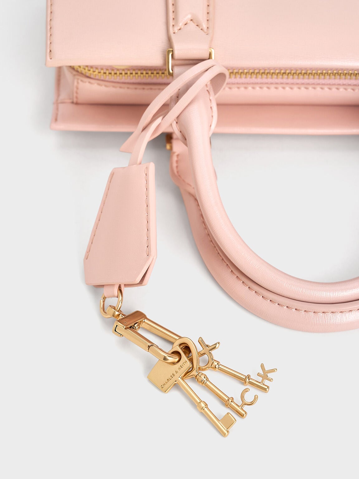 CHARLES & KEITH Best Seller / Kerry Top Handle Bag - Light Pink