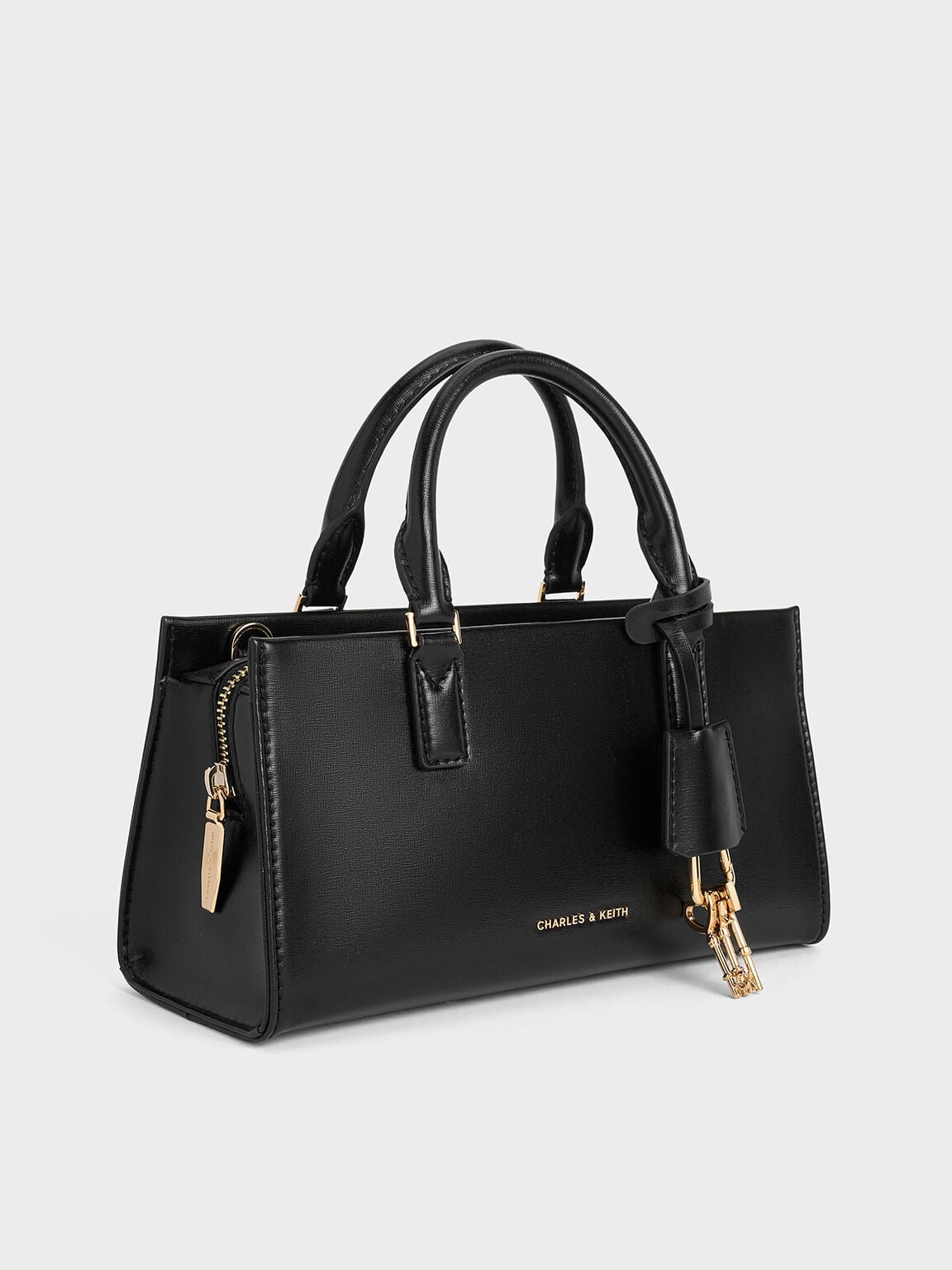 CHARLES & KEITH Customer Favorite / Kerry Top Handle Bag - Black