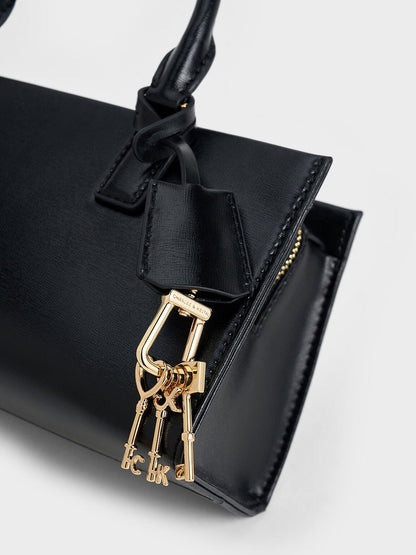 CHARLES & KEITH Customer Favorite / Kerry Top Handle Bag - Black